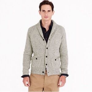 J. Crew Men’s Italian Wool Shawl-Collar Cardigan